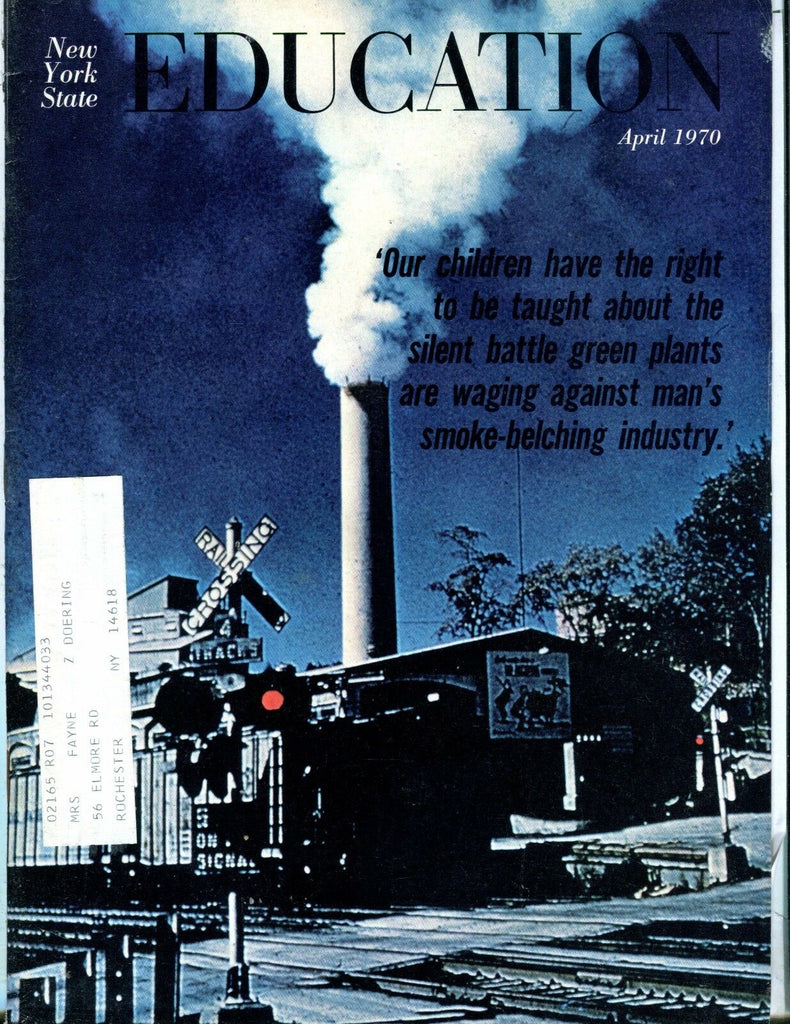 New York State Education Magazine April 1970 VG w/ML 021917jhe