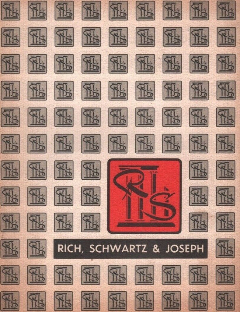 Rich Schwartz & Joseph 1902-1962 Brochure 090718DBE2