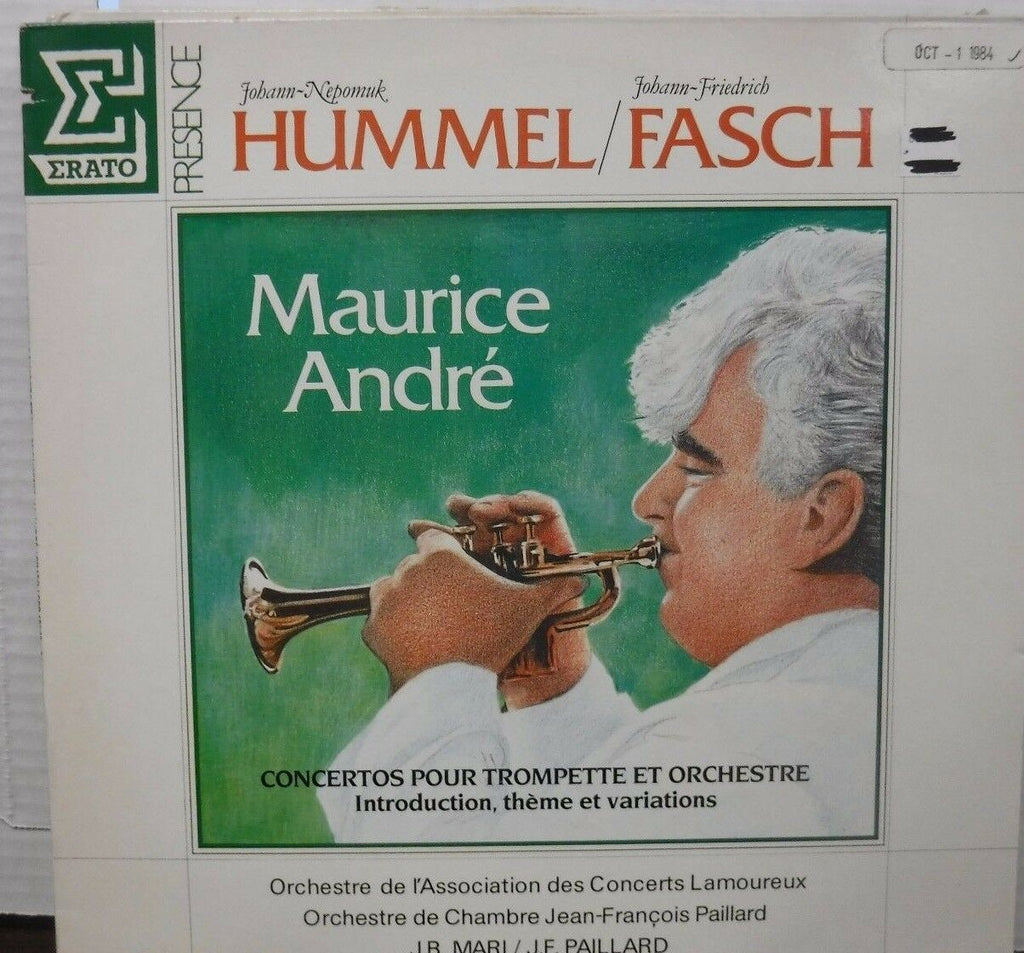 Hummel / Fasch Maurice Andre Concertos Trompette 33RPM ERP15528 012817LLE