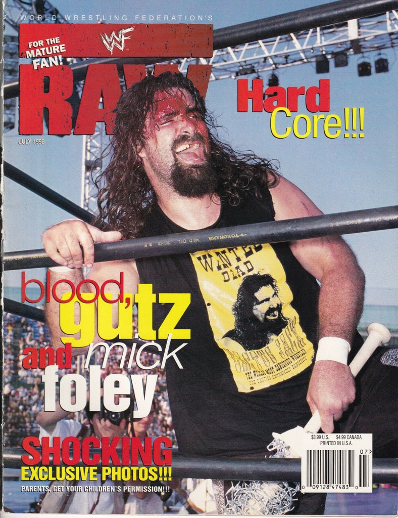 WWF Raw Magazine Mick Foley July 1998 012919nonr