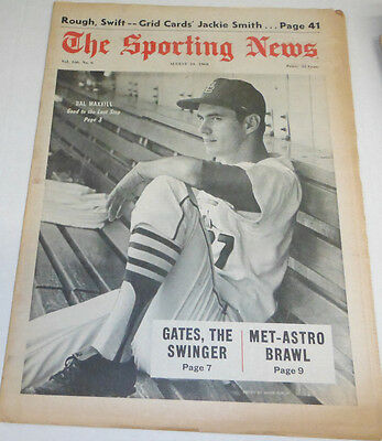 The Sporting News Magazine Dal Maxvill & Met-Astro August 1968 NO ML 072914R