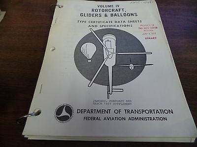 Rotorcraft Gliders & Balloons Vol IV 1977 Supplements Ex-FAA Library 022916ame