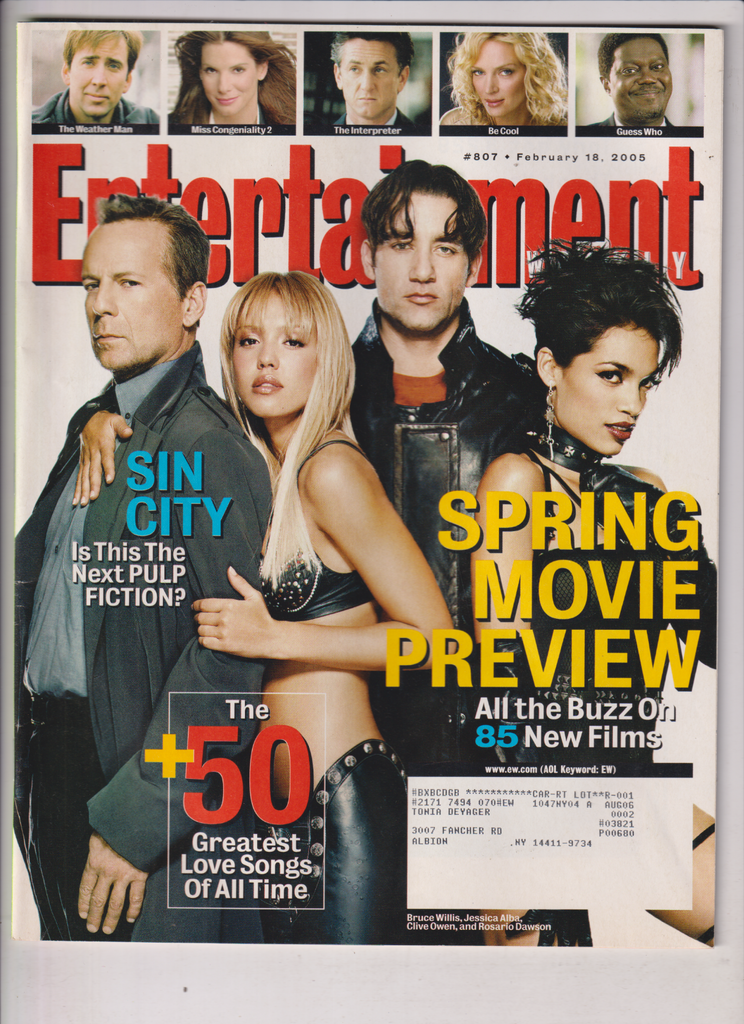 Entertainment Weekly Bruce Willis Jessica Alba February 18, 2005 011820nonr