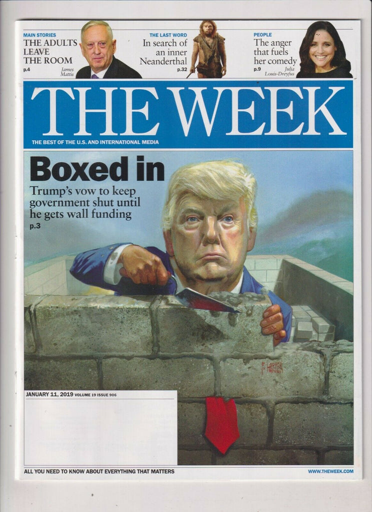 The Week Mag Donald Trump Julia Louis Dreyfus January 11, 2019 110619nonr