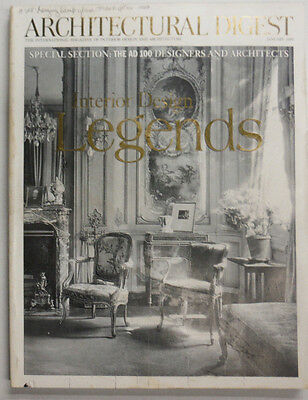 Architectural Digest Magazine Interior Design Legends January 2000 070415R