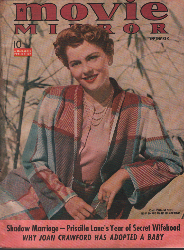 Movie Mirror September 1940 Joan Fontaine Priscilla Joan Crawford 070820AME