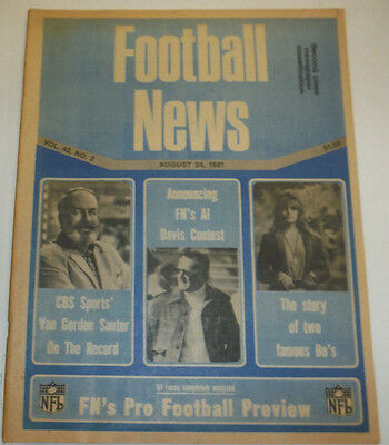 Football News Magazine Al Davis Contest Van Gordon Sauter August 1981 122414R