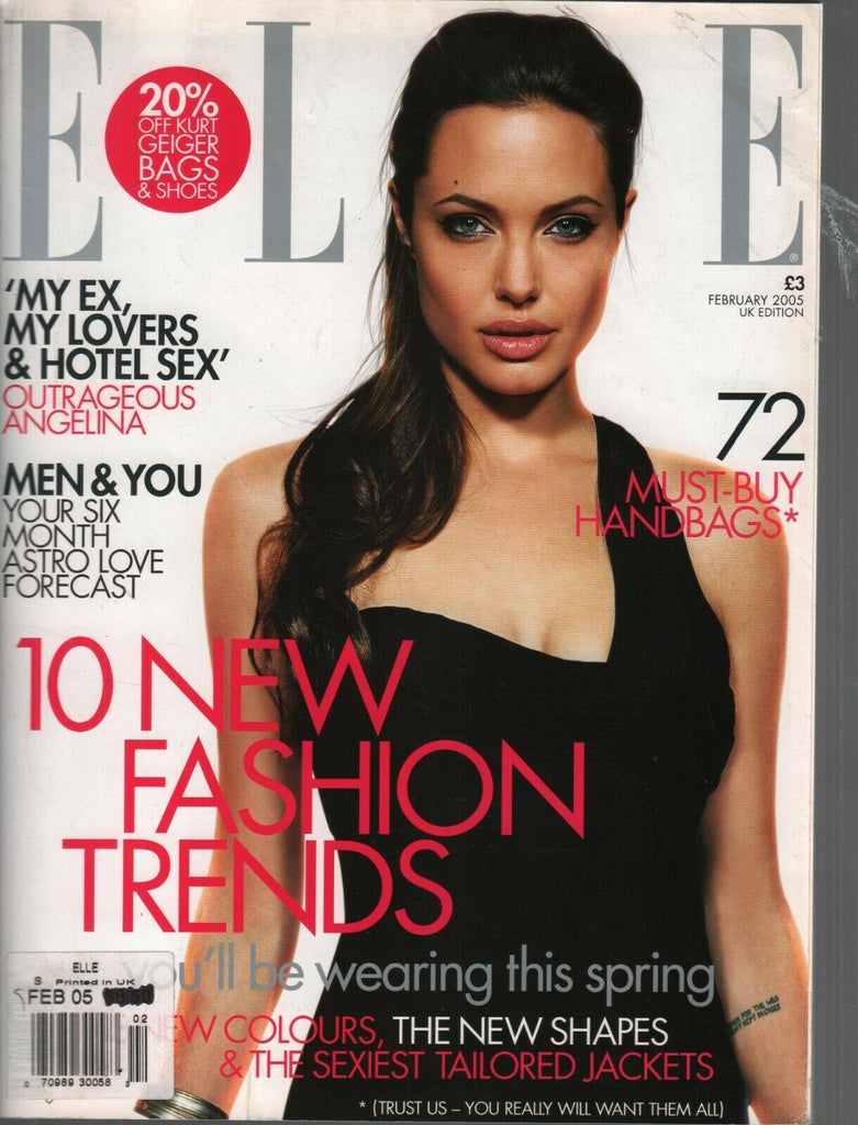 Elle UK Edition Magazine February 2005 Angelina Jolie 090919AME