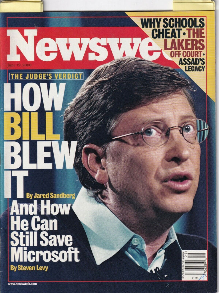 Newsweek Magazine Bill Gates Blew It The Lakers June 19, 2000 050619nonr