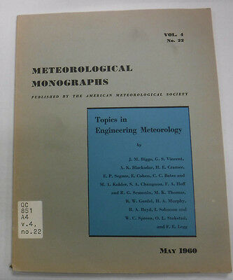 Meteorological Monographs Magazine Engineering Meteorology May 1960 081515R