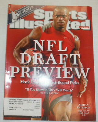 Sports Illustrated Magazine NFL Draft Adrian Peterson April 2007 020915R2