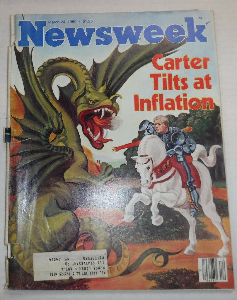 Newsweek Magazine Carter Tilts At Inflation March 24, 1980 101016R