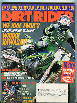 Dirt Rider Magazine September 1997 Works Kawasaki EX 050516jhe