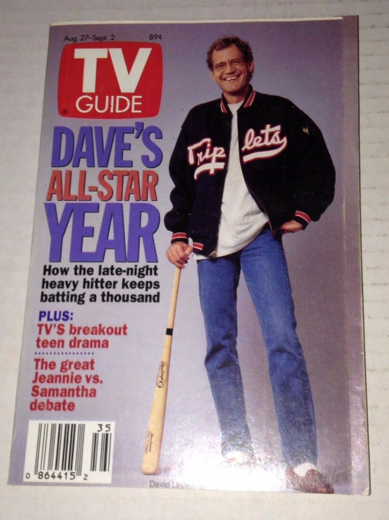 Tv Guide Magazine David Letterman August 27-September 2 1994 021517RH