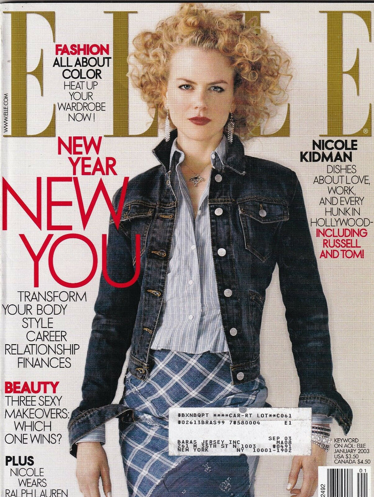 Elle Mag Nicole Kidman New Year New You January 2003 101119nonr