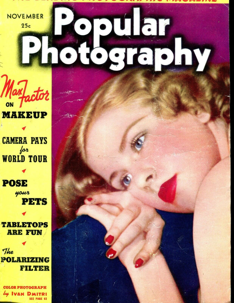 Popular Photography Magazine November 1938 Makeup VG No ML 121016jhe