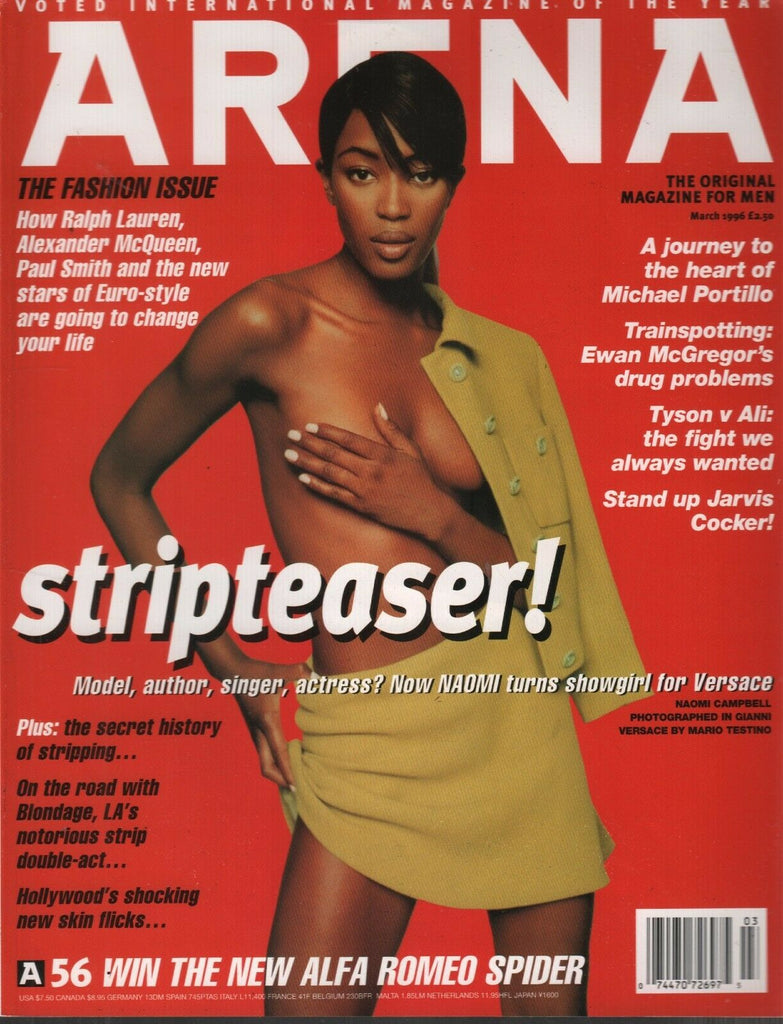 Arena Style for Men March 1996 Naomi Campbell Gianni Versace 102819AME