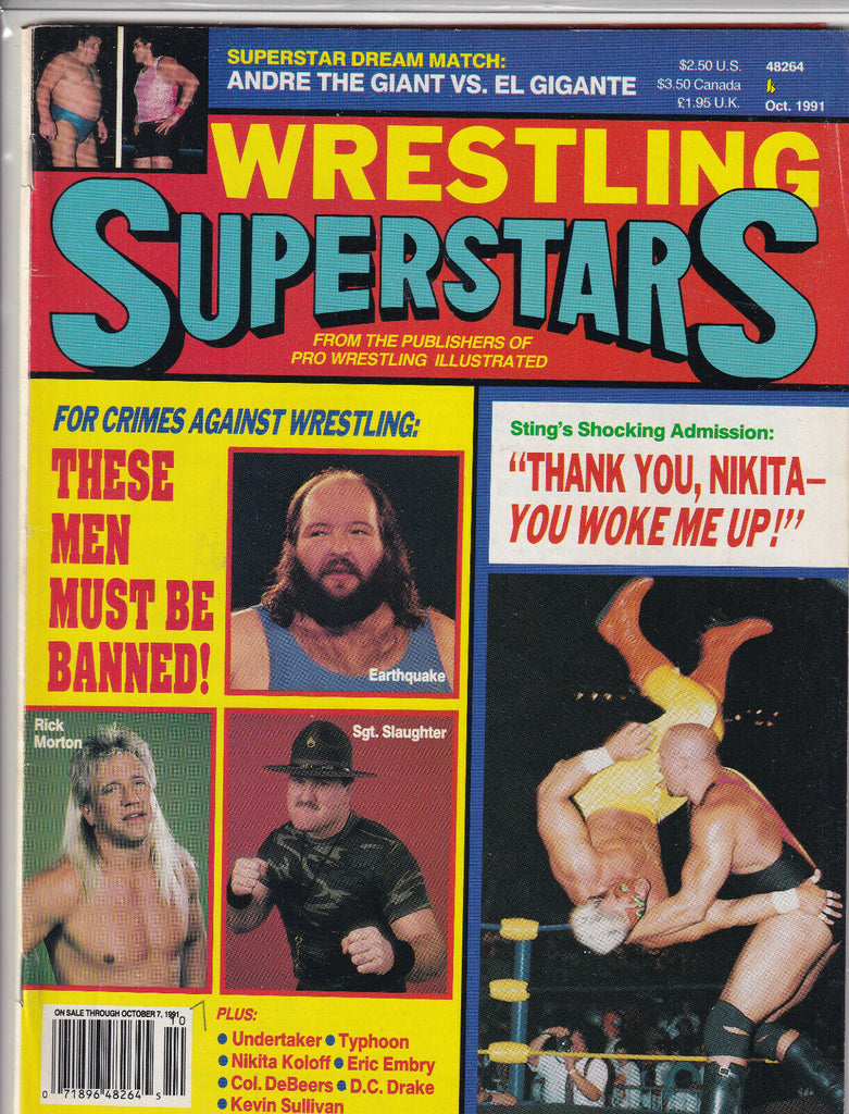 Wrestling Superstars Magazine Sgt. Slaughter Rick Morton October 1991 052419nonr