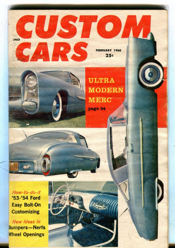 Custom Cars Magazine February 1960 Ultra Modern Merc VG 040517nonjhe