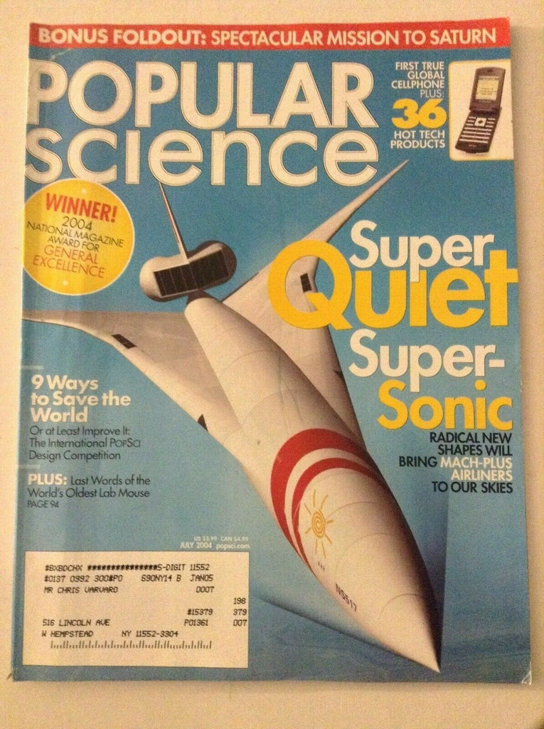 Popular Science Magazine Super Quiet Super Sonic July 2004 060119nonrh