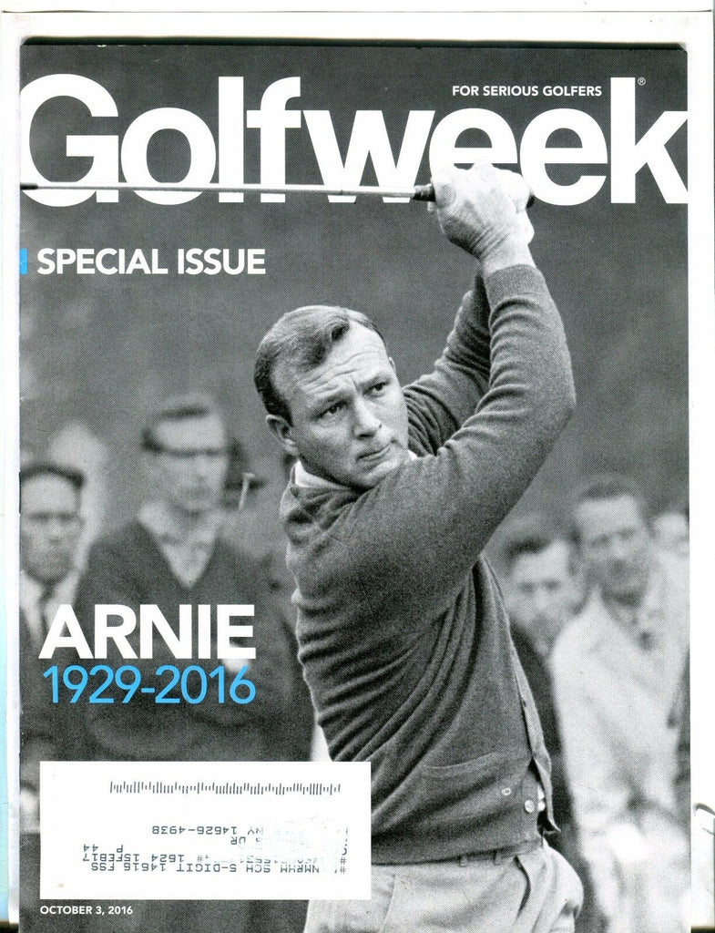 Golfweek Magazine October 3 2016 Arnold Palmer EX w/ML 021417jhe