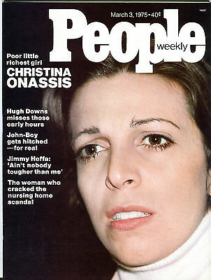 People Magazine March 3 1975 Christina Onassis Hugh Downs EX 012016jhe