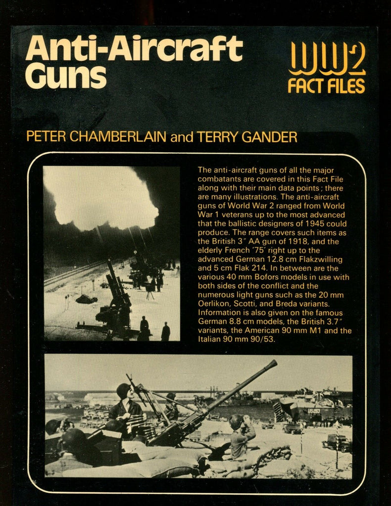 Anti-Aircraft Guns Book 1975 WW2 Fact Files EX 010617jhe