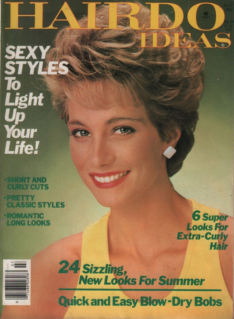 Hairdo Ideas July 1987 Vintage Hairstyle Magazine Sexy Styles 072619AME2