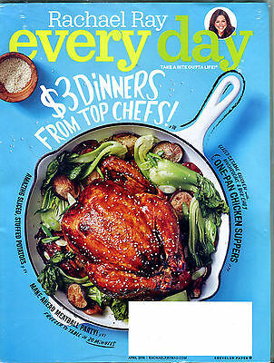 Rachael Ray Every Day Magazine April 2016 $3 Dinners EX 031716jhe