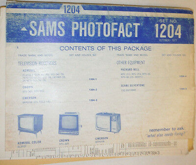 Sams Photofact Magazine Admiral & Crown & Emerson No.1204 October 1971 022415r