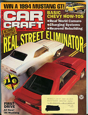 Car Craft Magazine November 1993 Real Street Eliminator VGEX 032816jhe