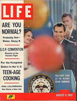 Life Magazine August 8 1960 Birthday Nixon Campaign VG 050316DBE