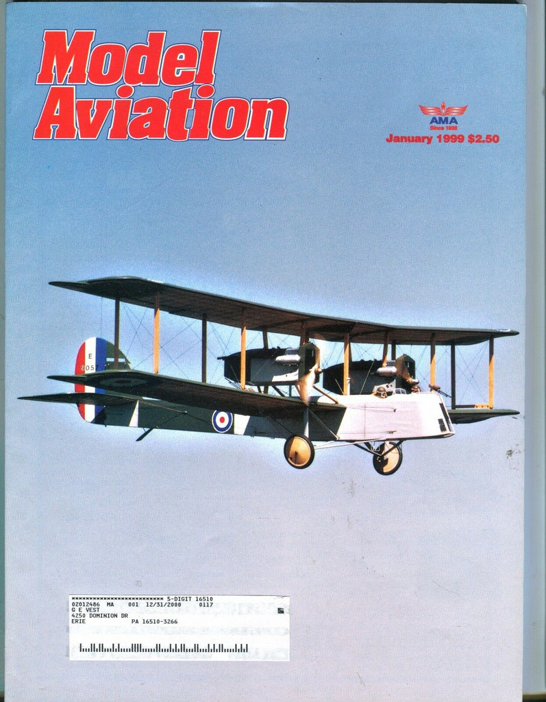 Model Aviation Magazine January 1999 de Havilland EX w/ML 050117nonjhe