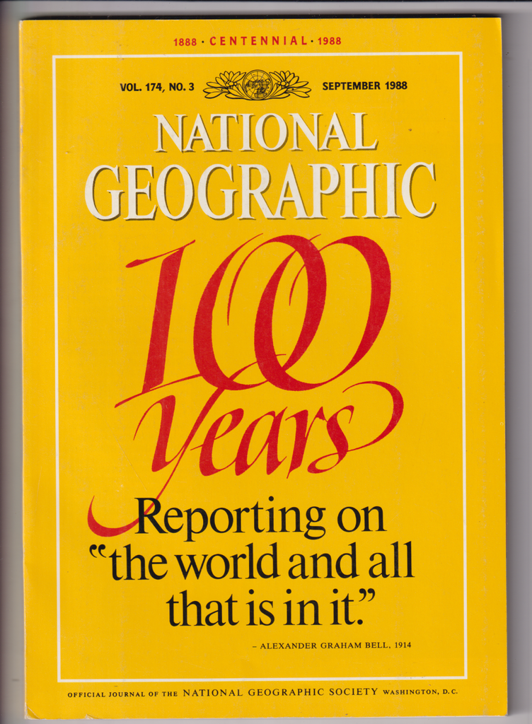 National Geographic Mag 100 Years Issue September 1988 011820nonr