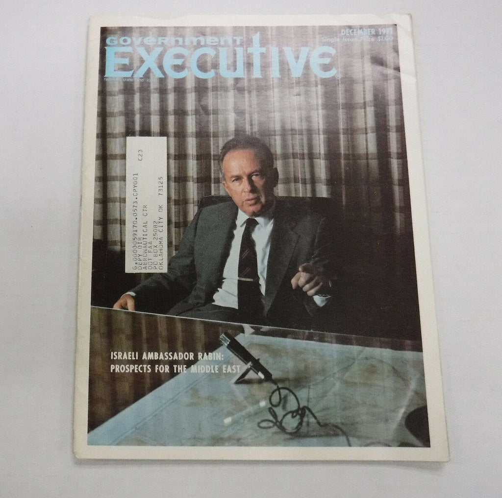 Government Executive Magazine Israeli Ambassador Rabin December 1971 FAA 110816R