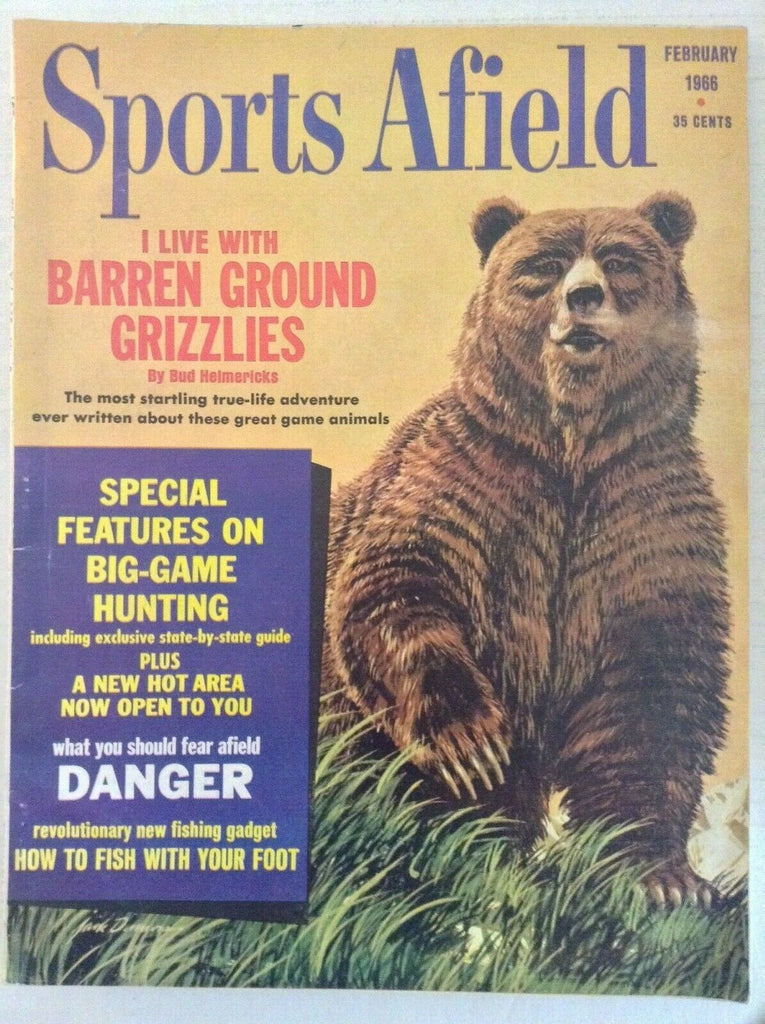 Sports Afield Magazine Barren Ground Grizzlies February 1966 032719nonrh
