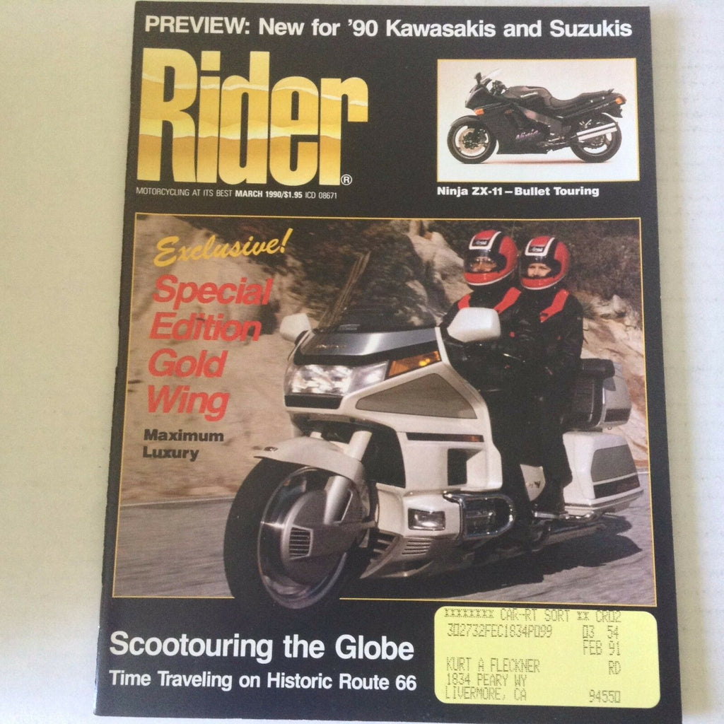 Rider Magazine Special Edition Gold Wing Scootouring March 1990 060117nonrh3