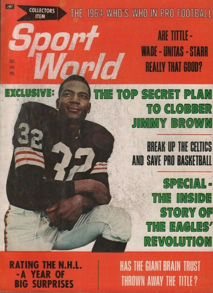 Sport World December 1964 Jimmy Brown Johnny Unitas Dick Bass 050819DBE