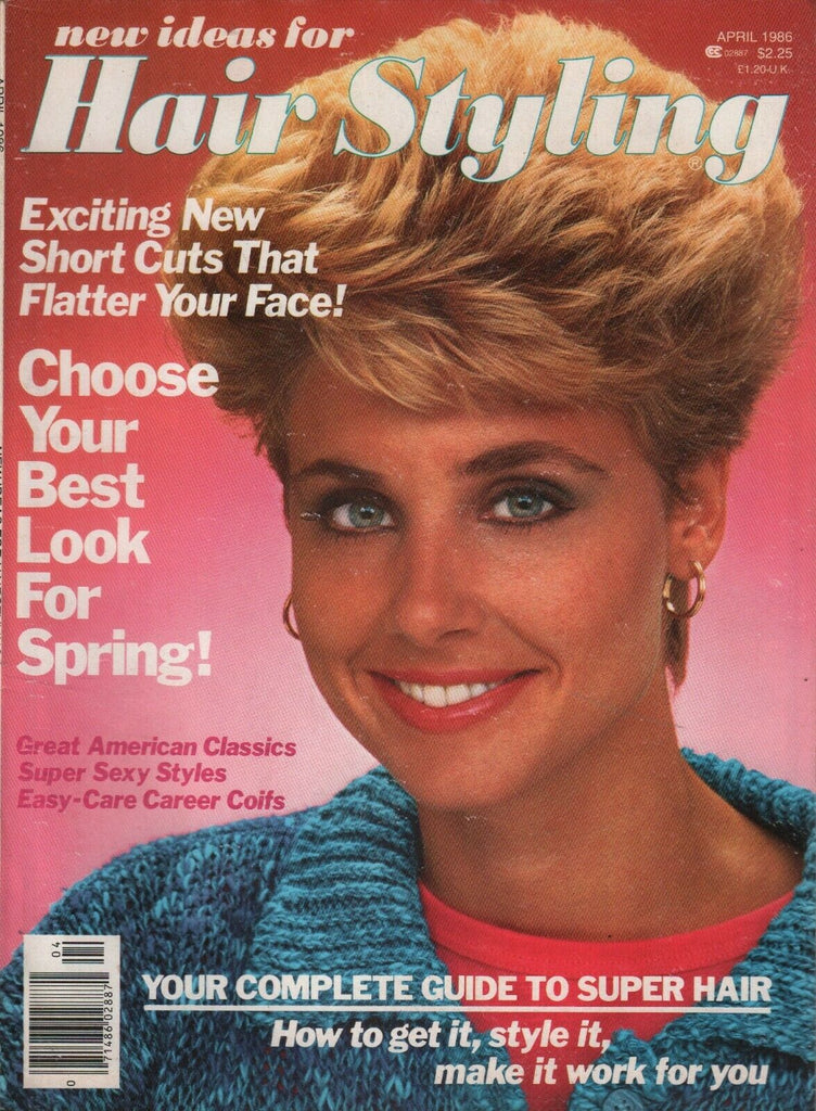 New Ideas for Hair Styling April 1986 Vintage Hairstyle Magazine 072619AME2