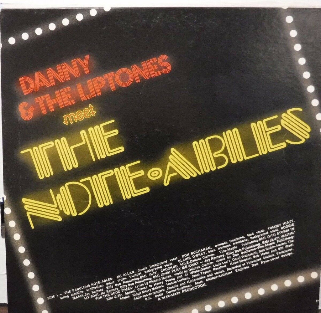 Danny & the Liptones meet the Noteables inner sleeve signed by band 011617LLE