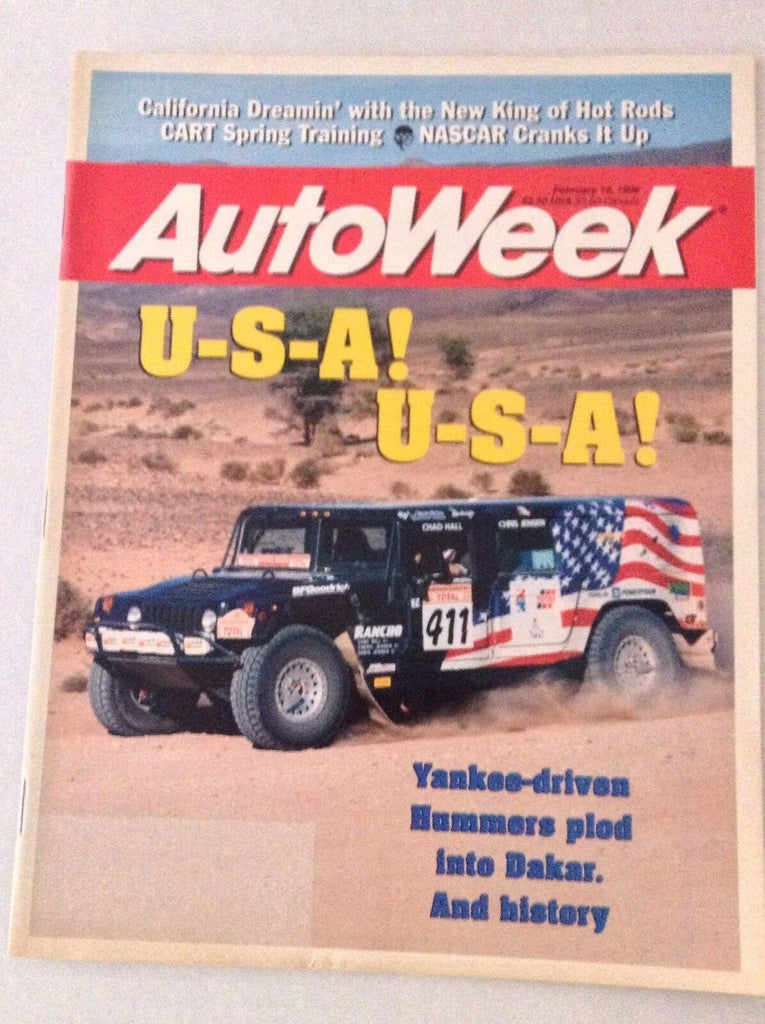 Autoweek Magazine Yankee Driven Hummers Plod February 19, 1996 011617rh
