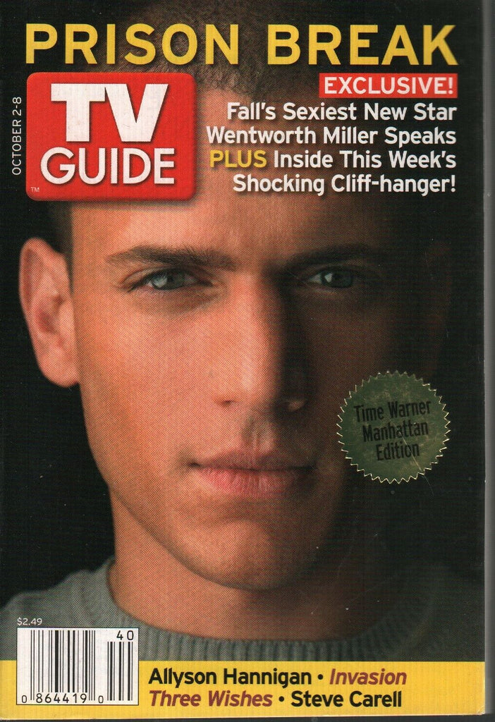 TV Guide TW Manhattan Edition Oct 2 2005 Wentworth Miller Steve Carell 022120AME