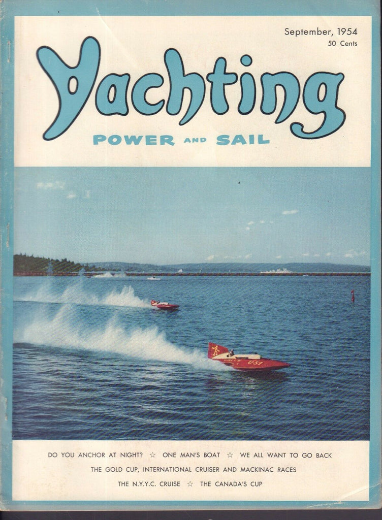 Yachting September 1954 The Gold Cup, Mackinac 042017nonDBE
