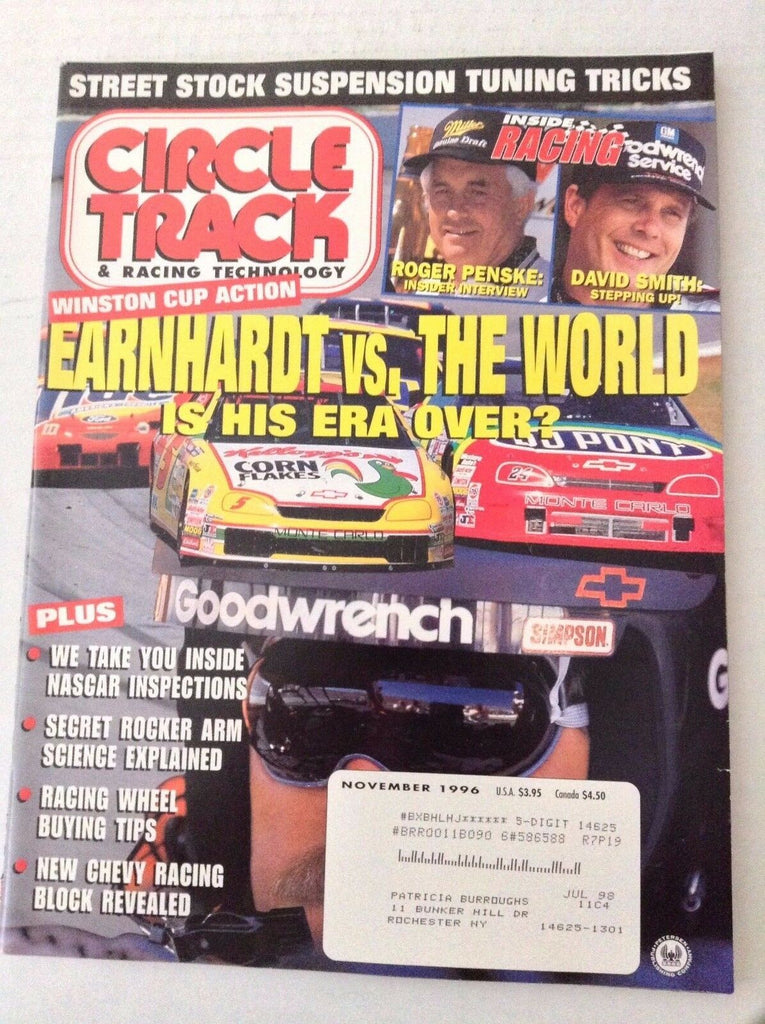 Circle Track Magazine Dale Earnhardt Vs The World November 1996 040417NONRH