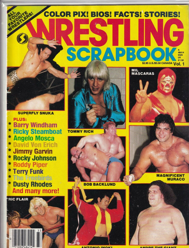 Wrestling Scrapbook Tommy Rich Mil Mascaras Jimmy Snuka Vol.1 1980s 062319nonr