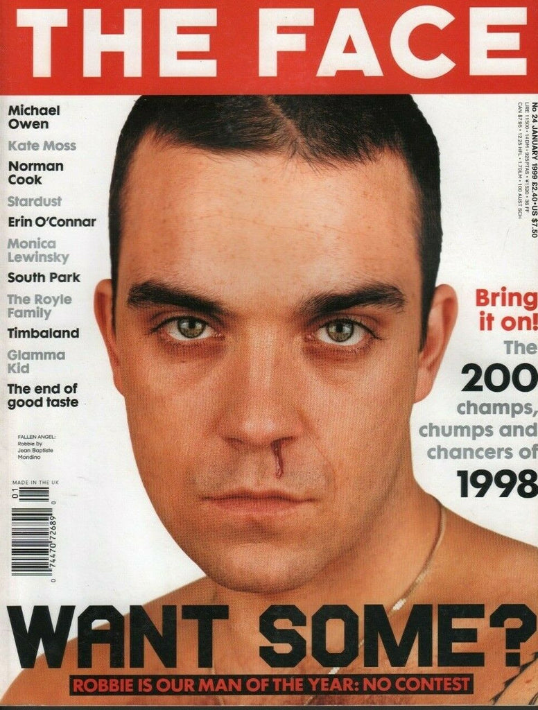 The Face Magazine January 1999 Robbie Kate Moss Monica Lewinsky 062019DBE