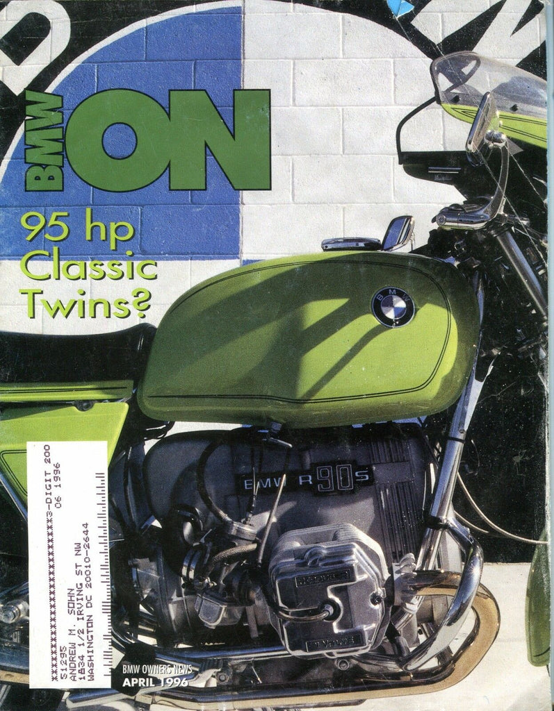 BMW ON Magazine April 1996 95hp Classic Twins VG w/ML 050217nonjhe