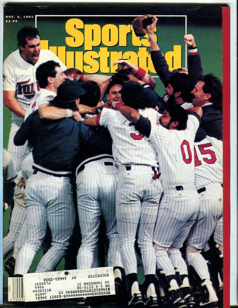 Sports Illustrated Magazine November 4 1991 Minnesota Twins EX w/ML 050917nonjhe