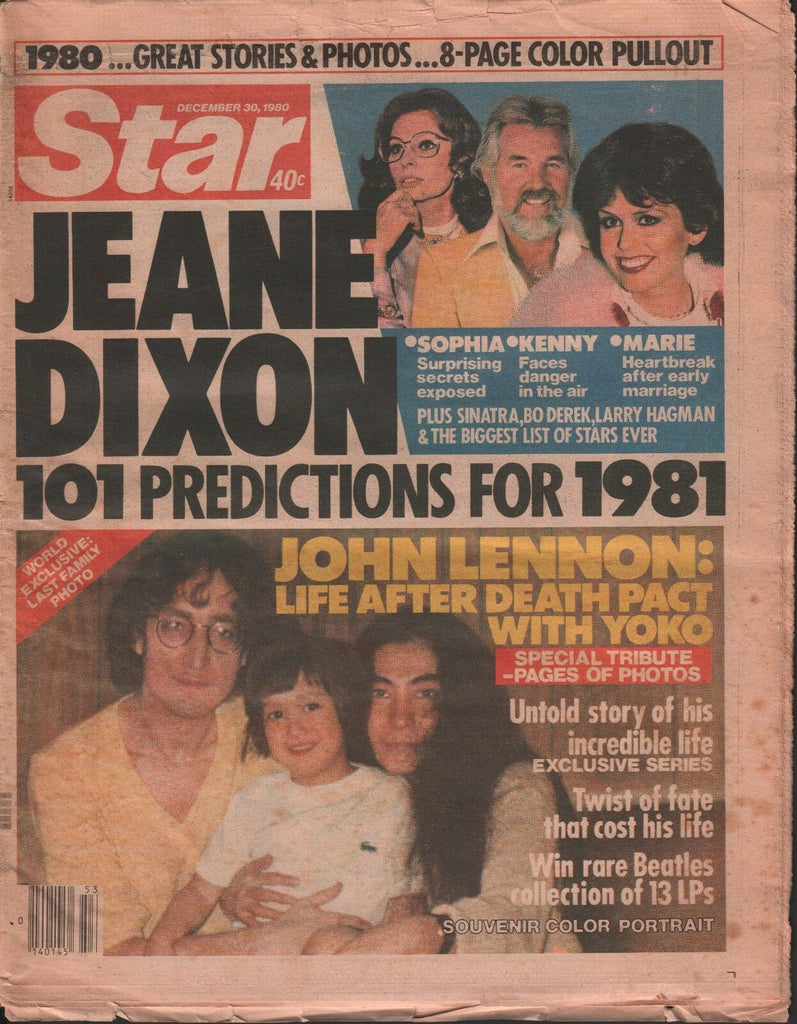Star December 30 1980 John lennon Yoko Ono 101918DBE