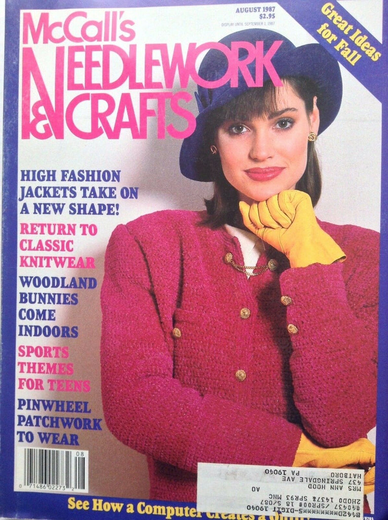 McCall's Needlework & Crafts Magazine Classic Knitwear August 1987 091717nonrh